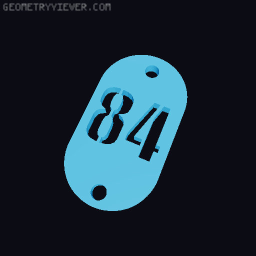 Porta chaves; Keychain 3D model thumbnail