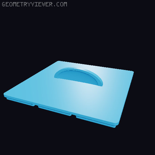 Gridfinity Lids with Handles 3D model thumbnail