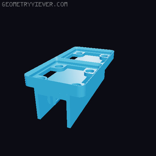 Ender 3/5 Gridfinity Magnet Light Baseplate 3D model thumbnail