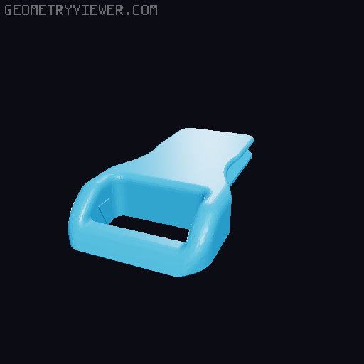 Clip buckle 3D model thumbnail