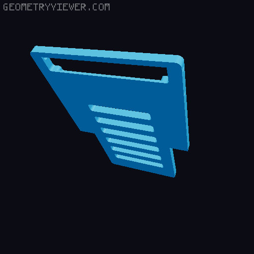 Slim Raised Laptop Stand 3D model thumbnail