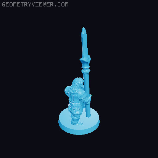 Pinnath Gelin Spearmen 10mm Scale 3D model thumbnail