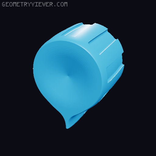 Printed Speaker - Gyroid lattice wave diffuser 3D model thumbnail