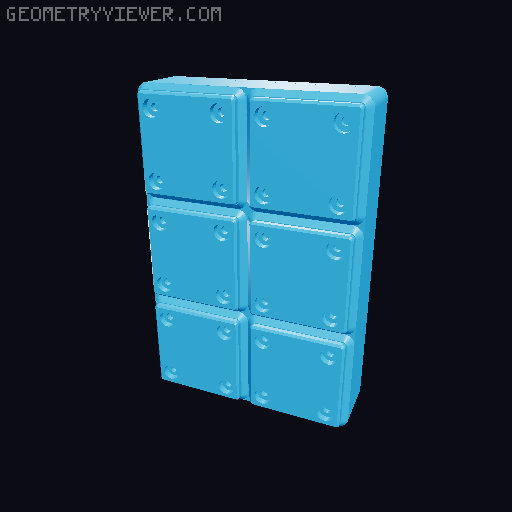 Gridfinity tape roll holder 3D model thumbnail