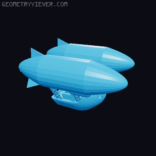 Benchy Zeppelin 3D model thumbnail