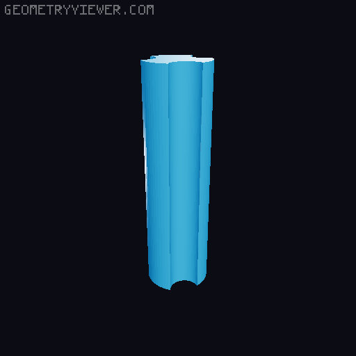 Wendigo Skull with dowel connectors 3D model thumbnail
