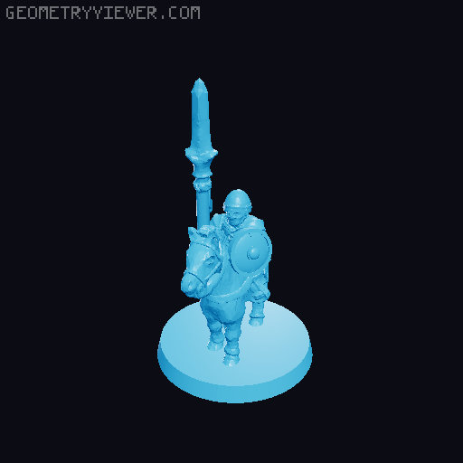 Ringlo Vale Mounted Warriors 10mm Scale 3D model thumbnail