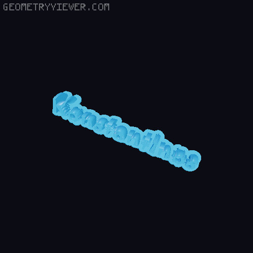 Sweeping crazy name tag 3D model thumbnail