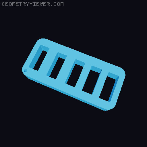 usb desk organizer 3D model thumbnail