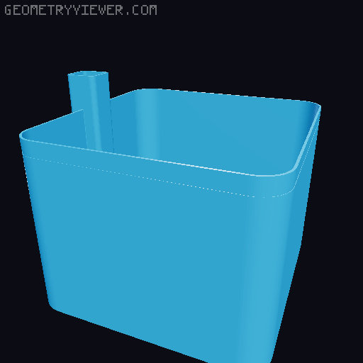 Self-watering scare planter bigger 3D model thumbnail