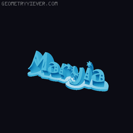 Sweeping crazy name tag 3D model thumbnail
