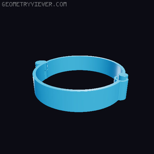 Openable cable clip Print-in-place 3D model thumbnail