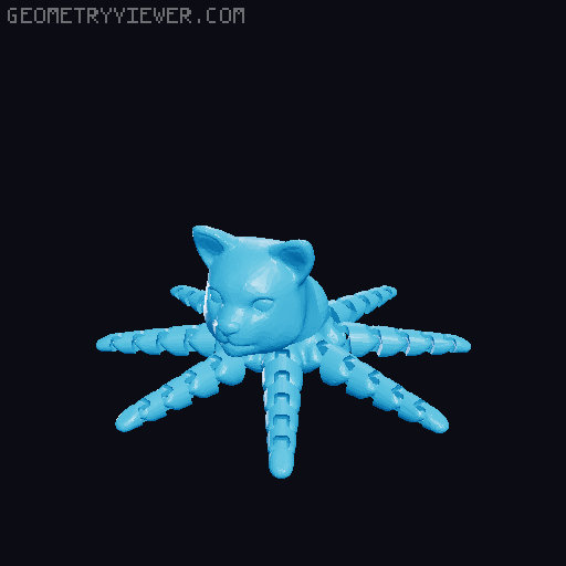 Ariculated octopus's (with a stand 3D model thumbnail
