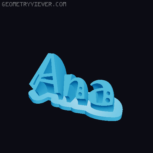 Sweeping crazy name tag 3D model thumbnail