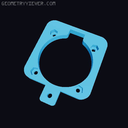 RPI GS&HQ Camera mount on 3030 extrusion 3D model thumbnail