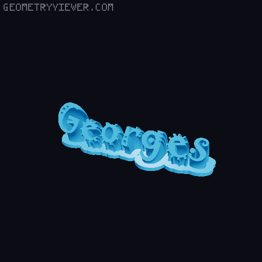 Sweeping crazy name tag 3D model thumbnail