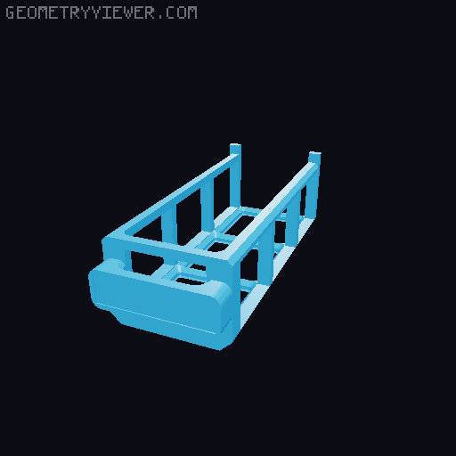 Gridfinity bin drawer for Harbor Freight parts organizer - 5U remix 3D model thumbnail