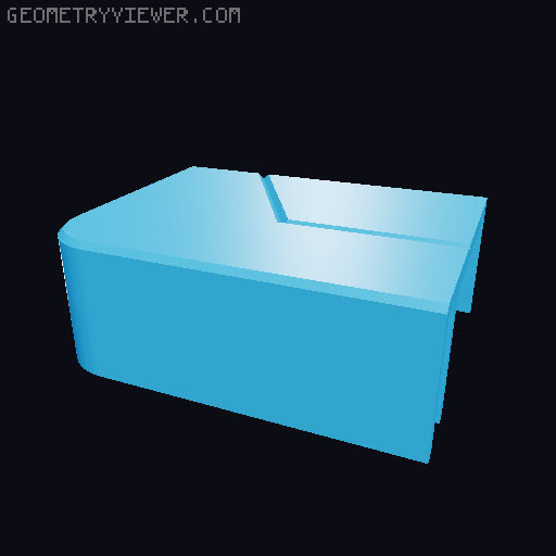 HexiBox Series: Dayton TCP115-4 7th Order Box Cut Into Smaller Chunks 3D model thumbnail
