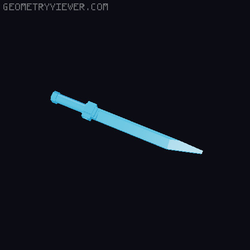 Lego Extending Sword (For Animation) 3D model thumbnail