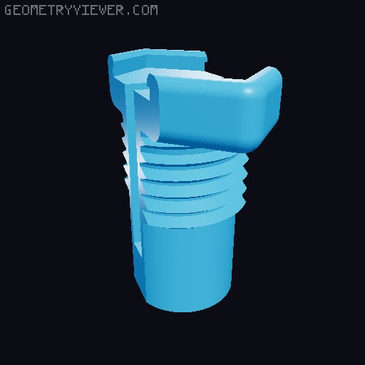 Simple Screw-Jaw Miniature Painting Handle 3D model thumbnail