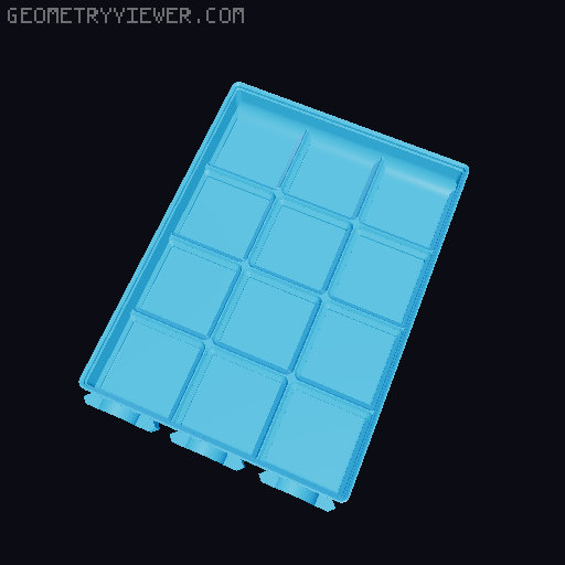 Parametric Gridfinity bins for GOEWS 3D model thumbnail