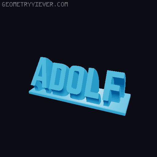 Sweeping Name Tag 3D model thumbnail