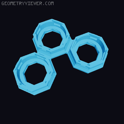 Multiboard Magnetic connectors 3D model thumbnail