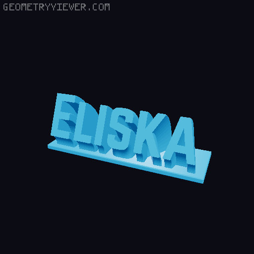 Sweeping Name Tag 3D model thumbnail