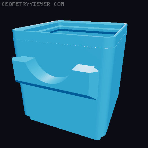 Parametric Gridfinity bins for GOEWS 3D model thumbnail