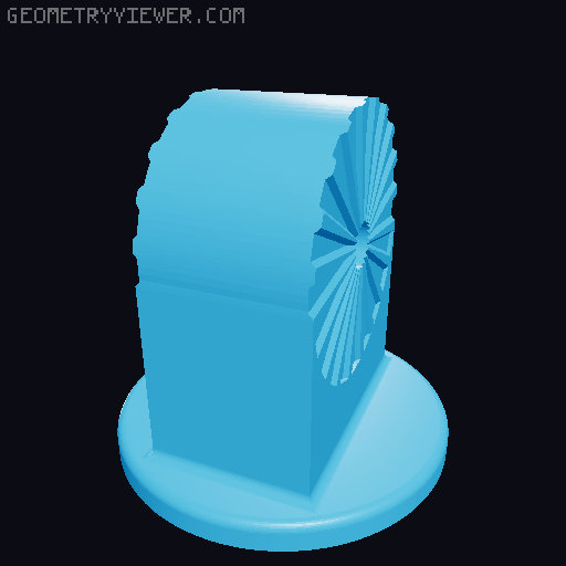 Desk Stranding Swivel Base 3D model thumbnail