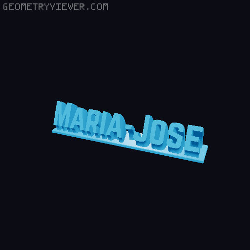 Sweeping Name Tag 3D model thumbnail
