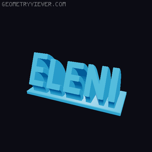 Sweeping Name Tag 3D model thumbnail