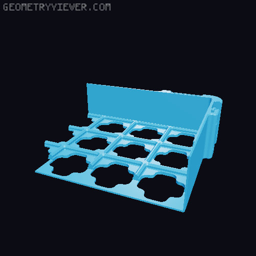 Gridfinity Storage Box Modularized - Large Size on Small Printers 3D model thumbnail