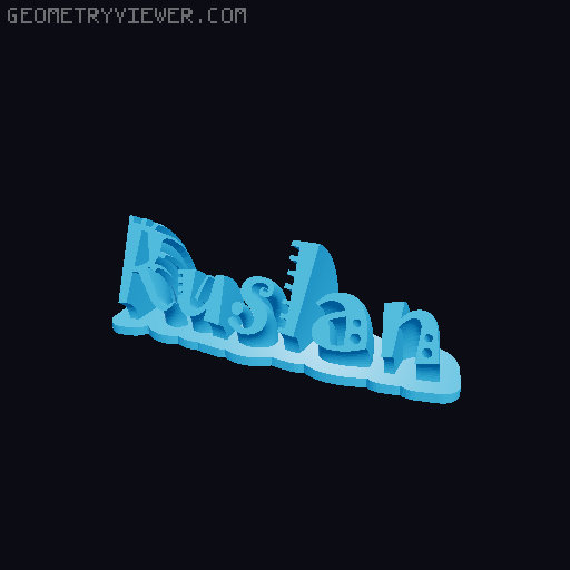 Sweeping crazy name tag 3D model thumbnail