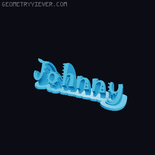 Sweeping crazy name tag 3D model thumbnail