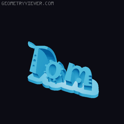Sweeping crazy name tag 3D model thumbnail
