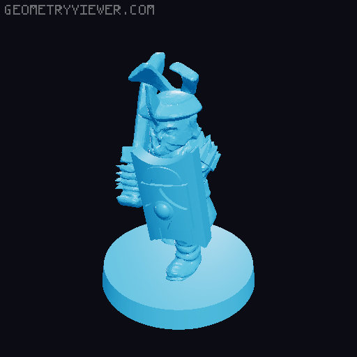 Easterling Warriors (Swords) 10mm Scale 3D model thumbnail