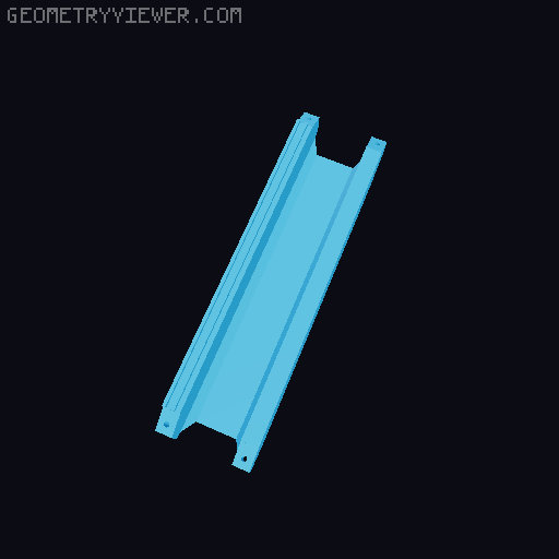 V2 Lack Enclousre - Fixed side bridges length 3D model thumbnail