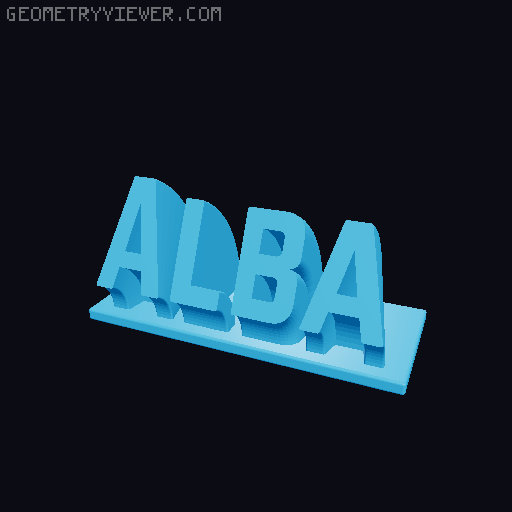 Sweeping Name Tag 3D model thumbnail