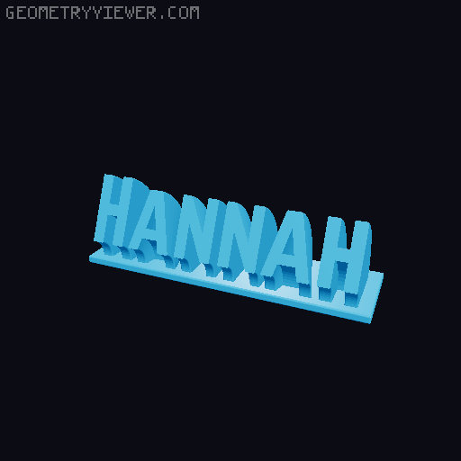 Sweeping Name Tag 3D model thumbnail
