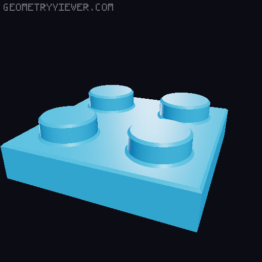 Mini 13 Ender Dragon - Body 150% (2x2 LEGO ONE-PIECE) 3D model thumbnail