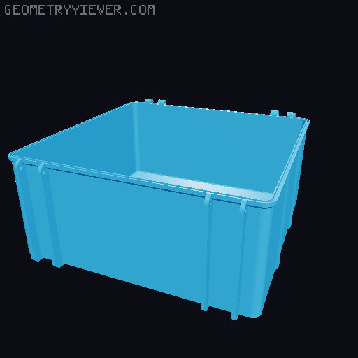 Box with handle 3D model thumbnail