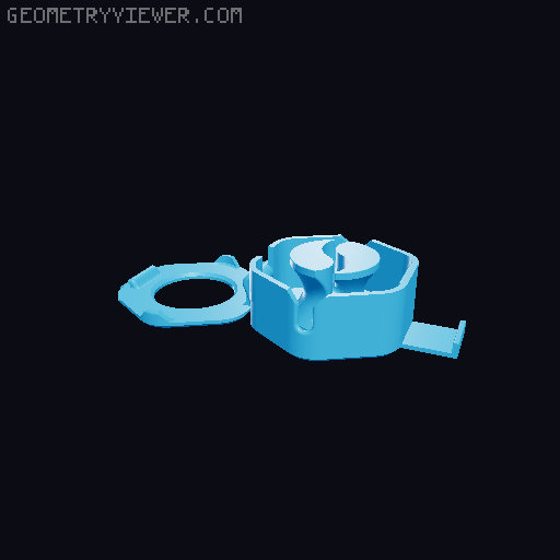 Portable Cable Winder - Phone Stand Version 3D model thumbnail