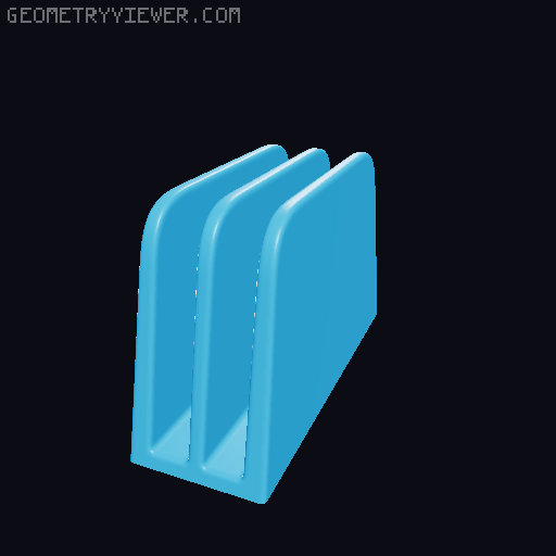 Double laptop stand 3D model thumbnail