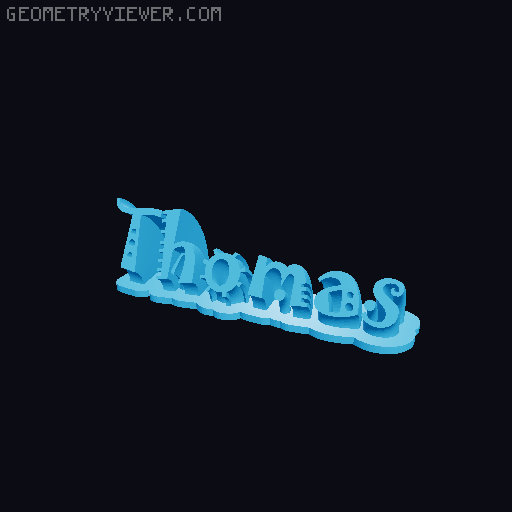 Sweeping crazy name tag 3D model thumbnail