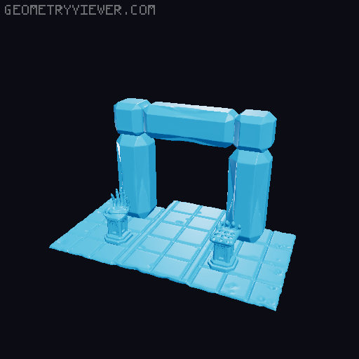 steampunk pats Crystal Resonance Archway aka time machine 3D model thumbnail