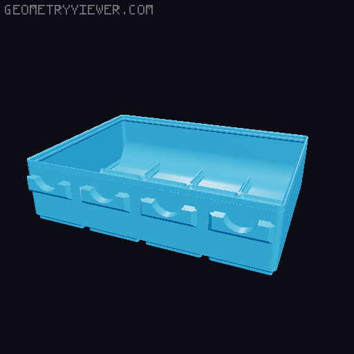 Parametric Gridfinity bins for GOEWS 3D model thumbnail