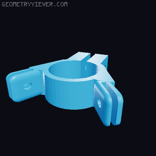 Bike stand clamp 2 3D model thumbnail