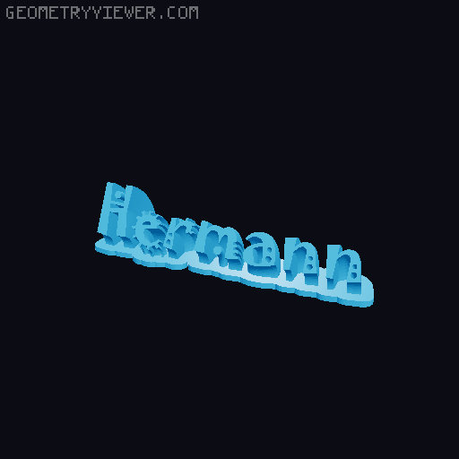 Sweeping crazy name tag 3D model thumbnail