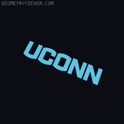 UCONN logo AMS REQ 3D model thumbnail